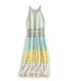 Sleeveless Geometry Knitted Dress
