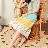 Sleeveless Geometry Knitted Dress