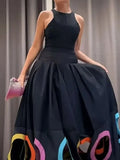Sleeveless Cutout A-Line Maxi Dress