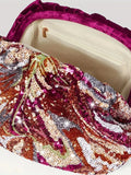 Exquisite Dazzling Rose Red Evening Clutch Bag