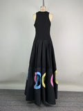 Sleeveless Cutout A-Line Maxi Dress