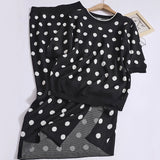 Polka Dot Two-Piece Skirt Set
