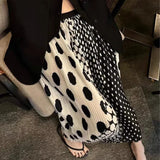High Waist Pleated Loose Stretch Skirt