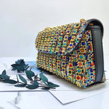 Crystal Embellished Handbag| Stylish Party Purse for Women