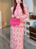 Bright Vintage Two-Piece Skirt Set for Fall