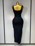 Rhinestone Bodycon Maxi Dress