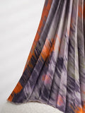 Tie Dye Pleated Two Piece Skirt Set for Women