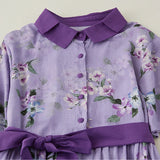 Summer A-Line Dress with Turn-Down Collar
