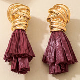 Retro Fringe Drop Earrings| Irregular Metal Style