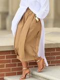 Wide-leg Khaki Pants