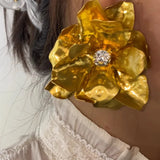 Large Flower Earrings| Bold Statement Floral Design