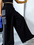 Striped High Waisted Baggy Wide Leg Pants