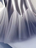Satin/ Tulle High Waist Skirt