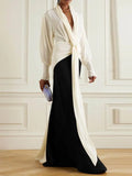 Elegant Lace-Up Floor-Length Dress