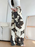 Y2K Cow Print Baggy Jeans – Streetwear