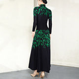 Elaine Turtleneck Printed Stretch Dress