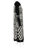 Striped Knit Tassel Dress