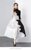 Volcanic Print Long Sleeve Top & Flared Skirt