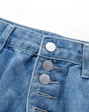Ripped Low Waist Straight Leg Jean