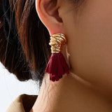 Retro Fringe Drop Earrings| Irregular Metal Style