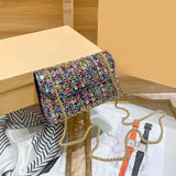 Crystal Embellished Handbag| Stylish Party Purse for Women
