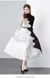 Volcanic Print Long Sleeve Top & Flared Skirt
