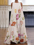 Modigirl Floral Sleeveless Maxi Dress| Elegant Boho Style