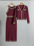Knitted 2-Piece Set| Sweatshirt & Slim Dress