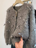 Grey Bow Sweater