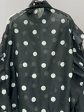 Ruffled Polka Dot Bow Tie Blouse