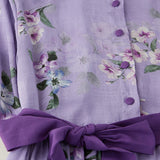 Summer A-Line Dress with Turn-Down Collar
