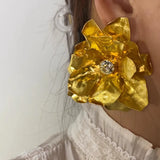 Large Flower Earrings| Bold Statement Floral Design