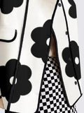 Black Flower Print Jacket | Elegant Women’s Floral Coat