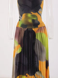 Abstract Contrast Print Two Piece Skirt Set for Women