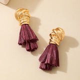 Retro Fringe Drop Earrings| Irregular Metal Style