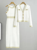 Knitted 2-Piece Set| Sweatshirt & Slim Dress