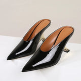 Pointed Toe Wedge Mules
