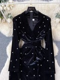 Velvet Diamond Midi Dress