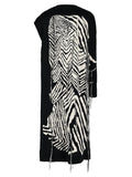 Striped Knit Tassel Dress