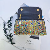 Crystal Embellished Handbag| Stylish Party Purse for Women