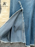 Vintage Denim Maxi Dress