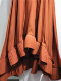 Elegant Lacey Pleated Dress with Flared Sleeves