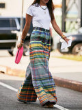Bernarda Multi-Colored Plaid Wide-Leg Pants