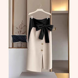 Midi Jupe Bow Skirt