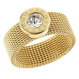 Unisex Titanium Crystal Mesh Design