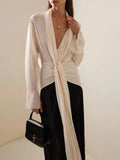 Elegant Lace-Up Floor-Length Dress