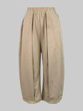 Wide-leg Khaki Pants