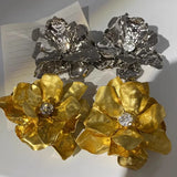 Large Flower Earrings| Bold Statement Floral Design