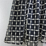 Mesh Hollow Hook Flower Grid Design Skirt