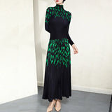 Elaine Turtleneck Printed Stretch Dress